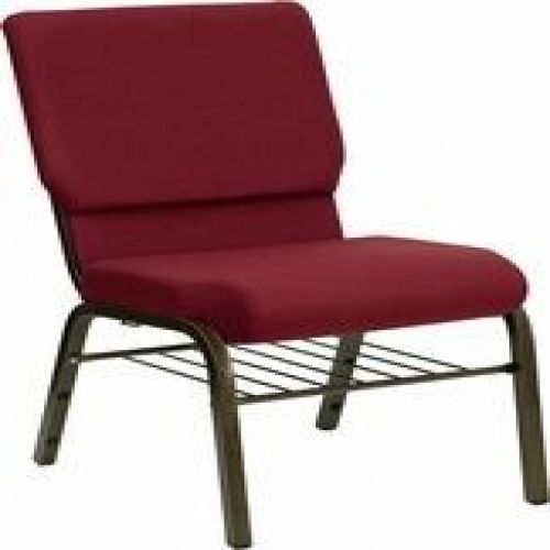 Flash Furniture XU-CH-60096-BY-BAS-GG HERCULES Series 18.5&#039;&#039; Wide Burgundy Churc