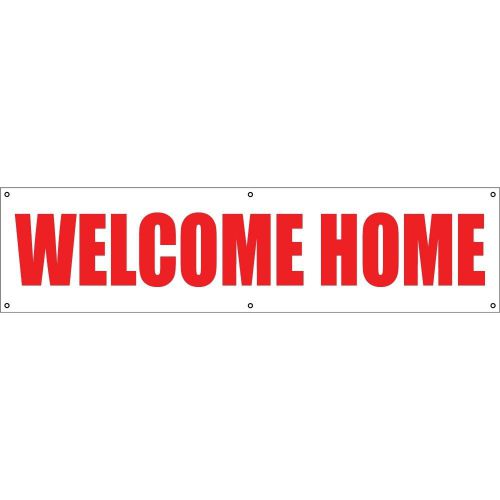 18&#034; x 72&#034; WELCOME HOME Banner Sign store business shop 18x72 18 72
