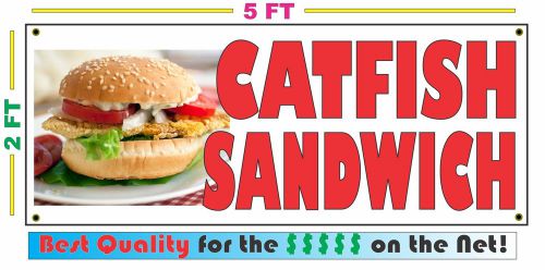 Full Color CATFISH SANDWICH BANNER Sign NEW Larger Size Best Quality for the $$$