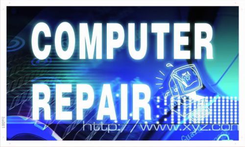 Ba081 open computer repair display new banner shop sign for sale