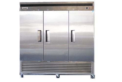 Bison 3 door stainless steel freezer,  brf-71 ,free shipping!!! for sale
