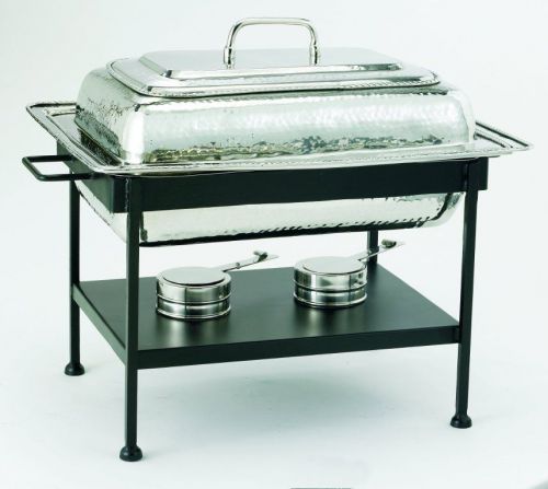 Old dutch rectangular polished nickel over stainless steel chafing dish, 8 qt for sale