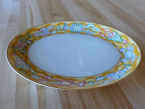 Churchill China Orange Sea &#039;n&#039; Sand 14&#034; Oval Serving Platter (Each)