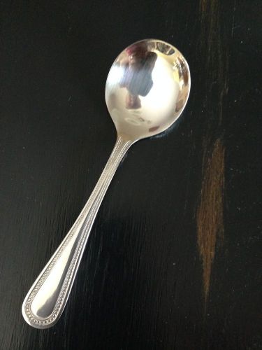 6 PRIMA BOUILLON SPOONS  HEAVY WEIGHT 18/0 S/S FREE SHIPPING USA ONLY