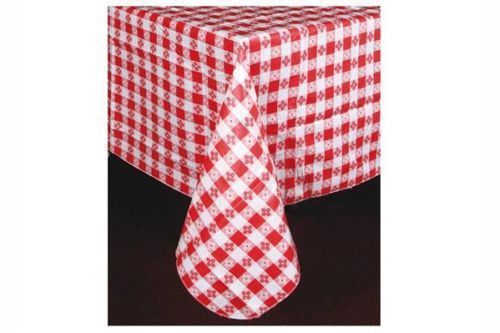 6 Winco TBCS-52R Red TableCloths 52&#034; x 52&#034; Square Cotton Lining