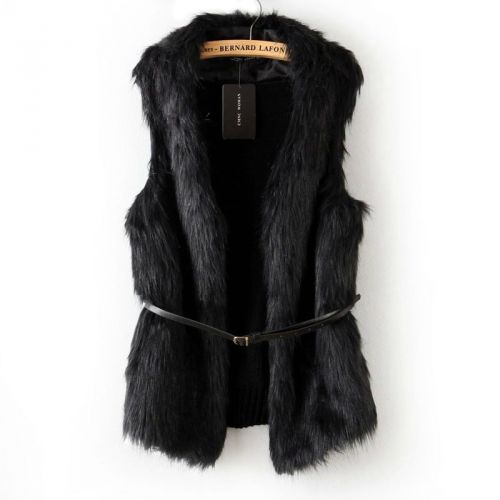 Europe and America in the long section Slim female fur vest waistcoat