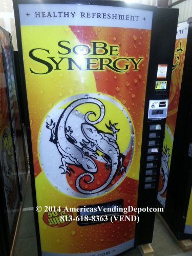 Dixie narco 501e can &amp; bottle soda machine ~ sobe graphics ~ 180 day warranty!!! for sale