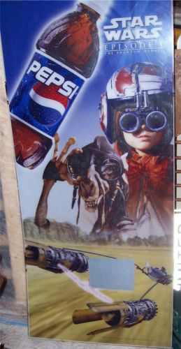 Pepsi cola pop cult star wars phantom menace vending machiine face front display for sale