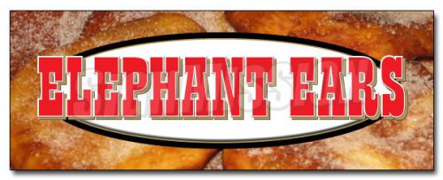 12&#034; ELEPHANT EARS DECAL sticker concessions  ear fried bakery hot fresh