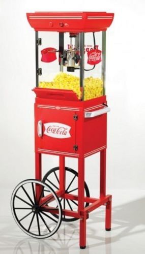 popcorn maker cart machine popper oil kettle coke coca cola nostaglia electric