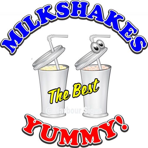 Milkshakes Yummy! Decal 14&#034; Milk Shakes Restaurant Menu Concession Food Truck