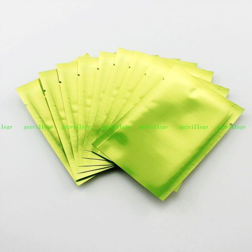 100pcs ESD Open-Top Anti Static Shielding Bags Antistatic Bag Neon Green 7x10cm