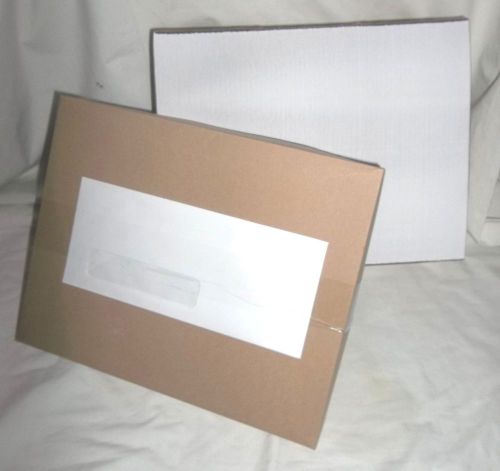 Box of 500 #10 Commercial Envelopes White Gummed Single Bottom Left Window 24lb