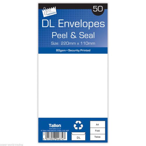 Dl envelopes peel &amp; seal white envelopes 80gsm paper resealable bags for sale