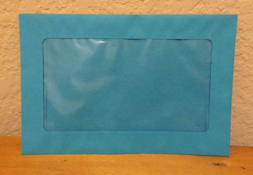 Photo Window Envelopes 6 x 9&#034; Full View Blue Kraft Paper Picture ( 20 Pack)