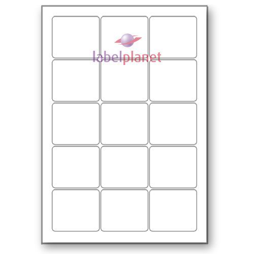 15 Per Page White A4 Self-Adhesive Square Laser Printer Labels Label Planet®