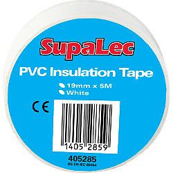 1 X Pvc Insulation Tape 5 Meters White Insulation Insulating Tape 19MM X 5M
