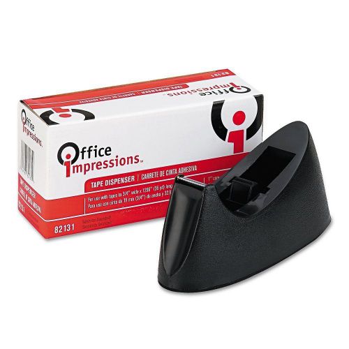 Office Impressions Tape Dispenser for 1 Core Tapes Black Pack of 2