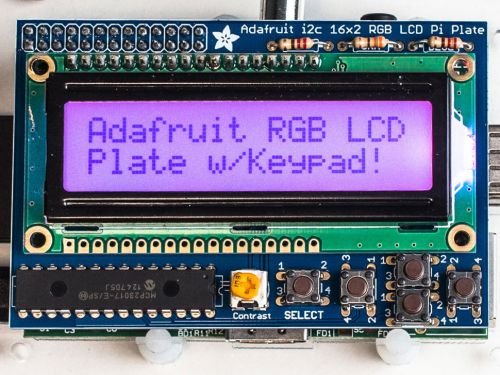 Adafruit RGB 16x2 LCD+Keypad Kit for Raspberry Pi - Adafruit Part Number 1109