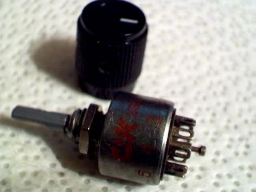 C&amp;K 1 pole 10 position  1/8 th &#034; shaft rotary switch with free knob