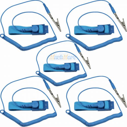 5 x anti-static wrist strap assembly belt hook + loop new free us shipping for sale
