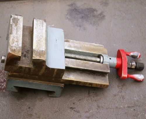 Antique barnes metal lathe tool post holder block cross vise adjustable screw for sale