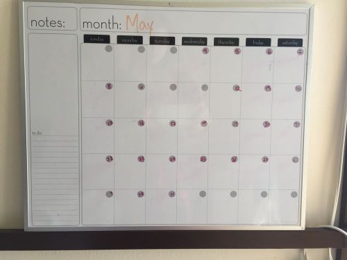 Dry erase small monthly calendar/planner