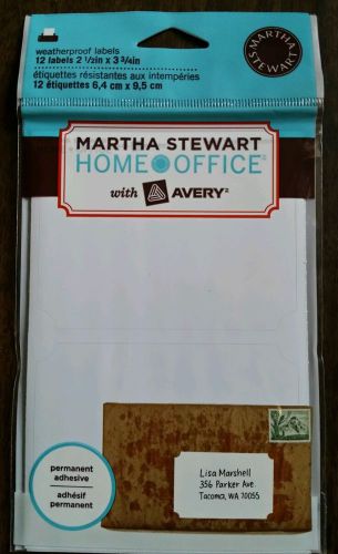 Martha Stewart Weatherproof address lables 2 1/2 in.x3 3/4 in.