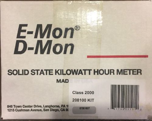 New! EMON 208100 Kit Class 2000 3 PHASE SOLID STATE KWH POWER METER E-mon D-mon