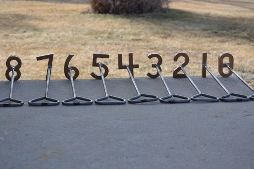 Set of numerical L and H Freeze Branding Irons for Cattle