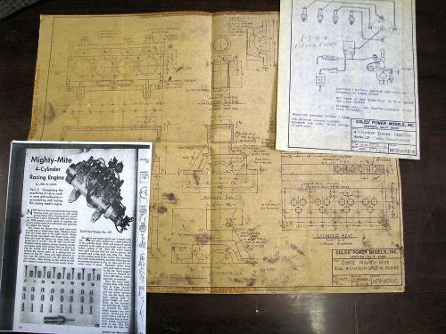 Model Mighty Mite 4 Cylinder Engine Blueprints - Hit and Miss