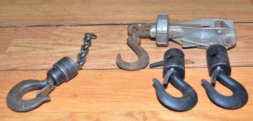 4 rigging lifting crosby c38 &amp; more swivel hooks logging farm ranch tool lot for sale