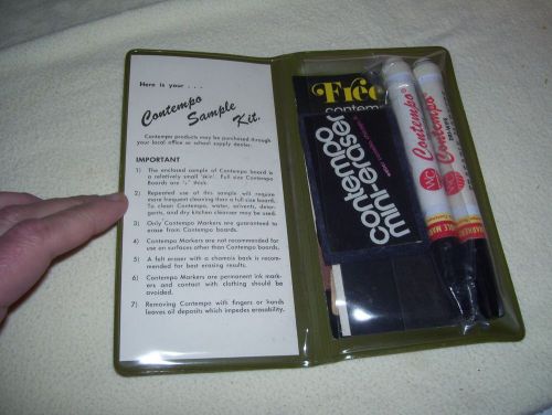 Vintage Contempo Dry Erase Sample Kit with Mini Board Mini Eraser and 2 Markers