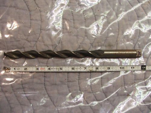 Taper length straight shank twist drill bit 21/32&#034; 12 inch oal 8&#034; flute cut x for sale