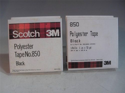 4 boxes - 3m 850 polyester black tape 1 inch x 72 yd 1 roll per box for sale