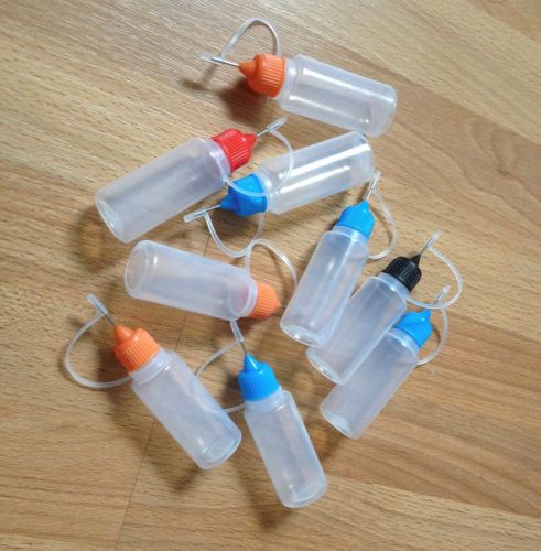 (5 Pcs) Plastic Needle Head Dropper Bottle 15ml