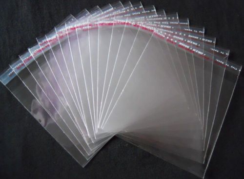 100PCS Plastic OPP Clear Self Adhesive Bags Seal Packing Bag 8X14CM