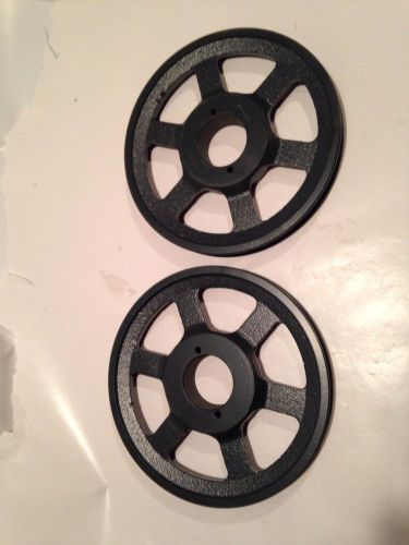 Matching  pair spoked pulley metal vintage industrial steam punk tool part art x for sale