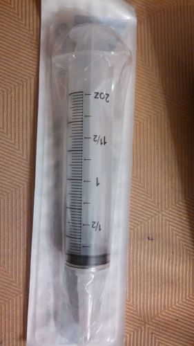 NEW box of 25 - 60 ml piston irrigation syringes - flat top