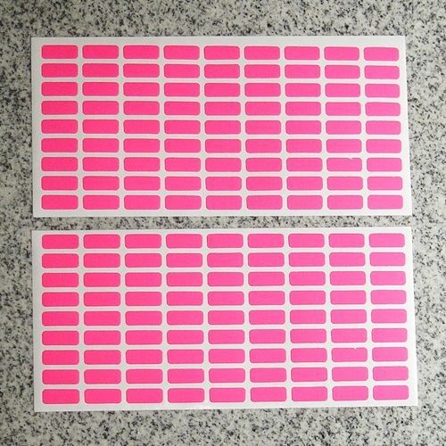 810 Neon Pink Color Sticky Labels 8 x 20 mm Price Stickers, Tags, Self Adhesive