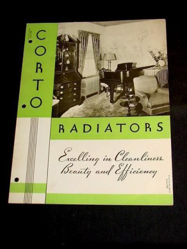 1935 CORTO RADIATORS VINTAGE CONSTRUCTION BROCHURE HEATING AMERICAN RADIATOR CO