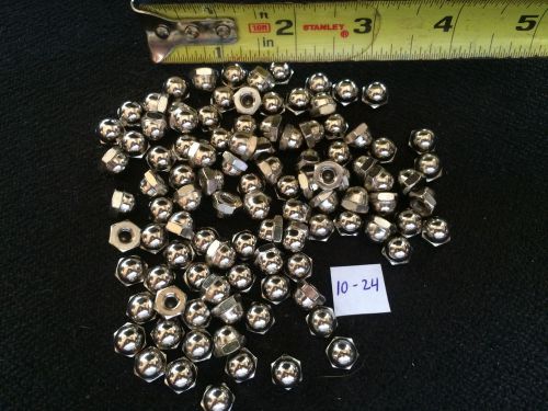 Acorn Nuts 10 - 24 nickel *lot off 100*  FREE shipping