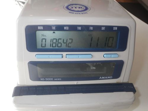 Ns-5100 heavy duty electronic time clock recorder and date stamping machine key for sale