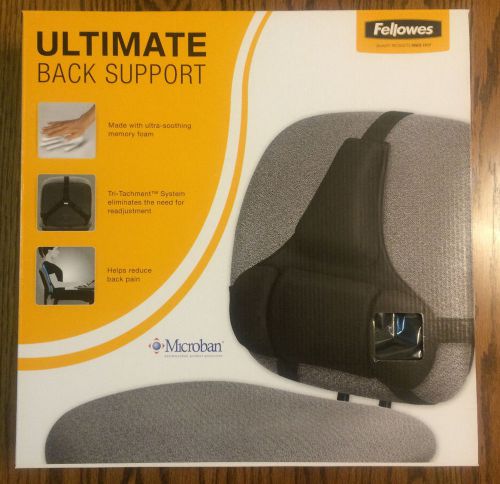 Fellowes professional series back support with microban protection, black for sale