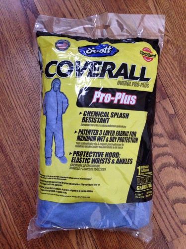 Chemical Resistant Painters Pro-Plus Coveralls With Hood, Size Large/XL