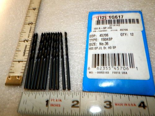 12 pcs  wire size # 35  drill bits chicago latrobe  usa  (loc20) for sale