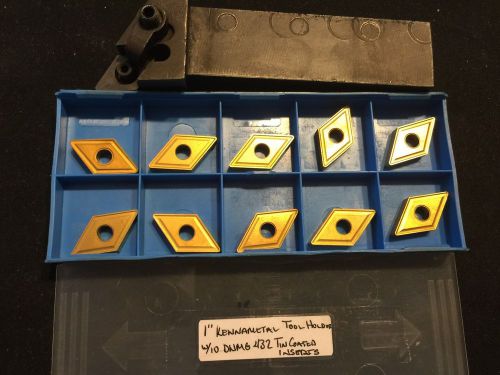 1&#034; Kennametal Tool Holder w/ Box of DNMG 432 Carbide Inserts