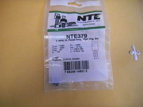 NTE NTE379 NPN SI Power Amp HV TO-220    SF106-4