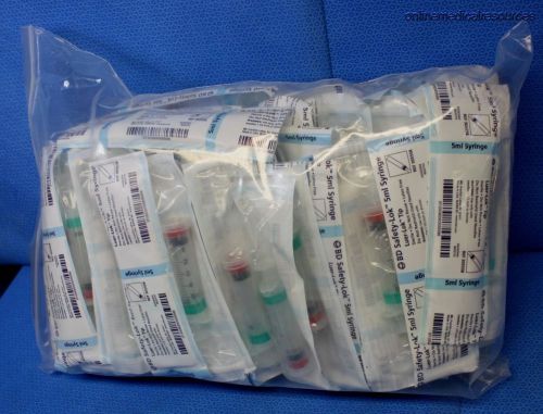 BD Sterile 5 ml cc Syringe Safety-Lok Luer 305558 (100) Each