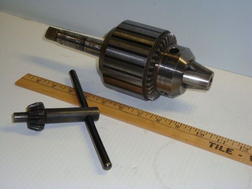 Supreme drill chuck 3/8&#034; to 1&#034; ball bearing #26t5 has a morse taper #3 shank for sale